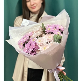 Комплимент из кустовых хризантем